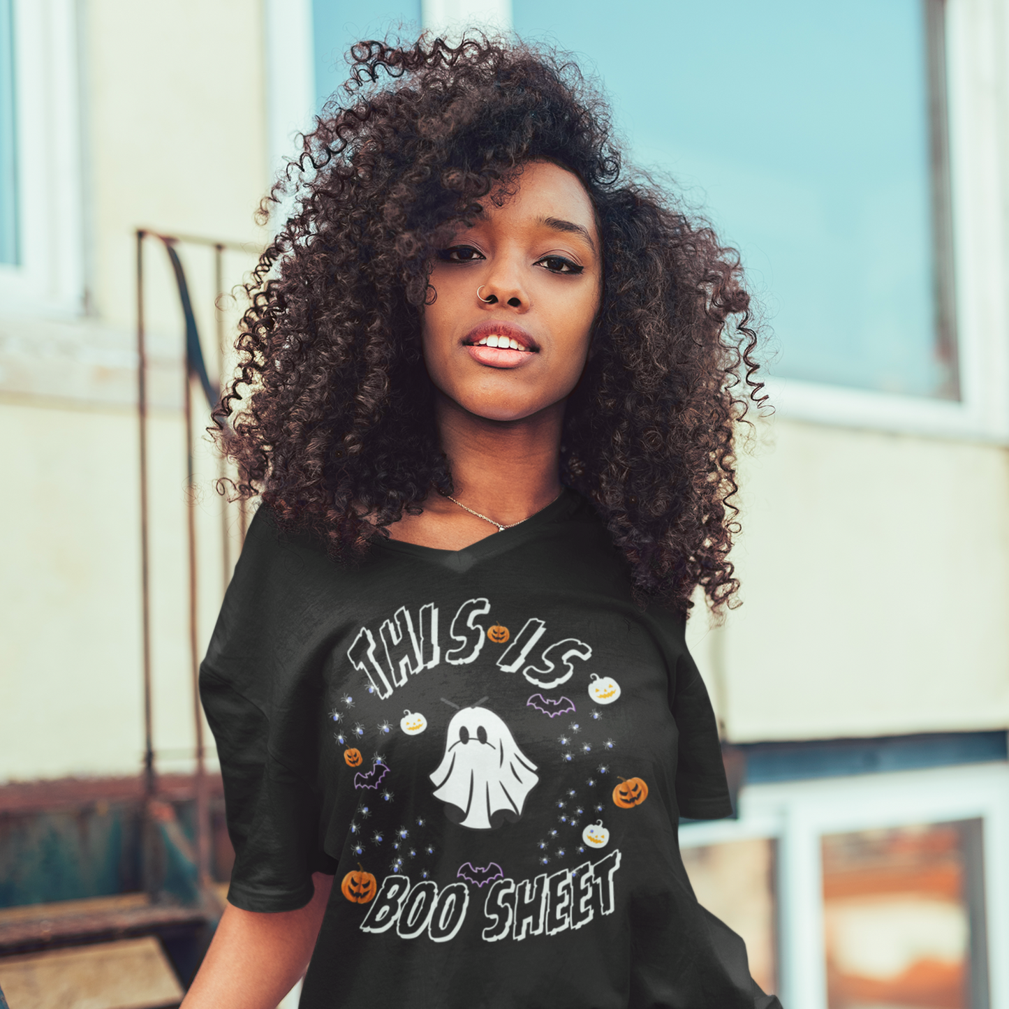 This Is Boo Sheet | Unisex Jersey Short Sleeve V-Neck Tee